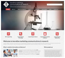 Desktop View of Barodine Marketing Communications & Research's Home Page in thumbnail