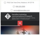Mobile View of Barodine Marketing Communications & Research's Home Page in thumbnail