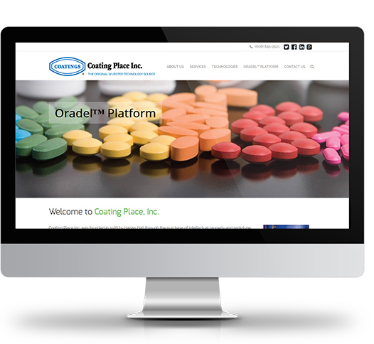 Desktop View of Coating Place's Home Page