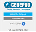 Mobile View of GenePro's Home Page in thumbnail