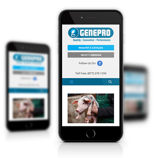 Tablet View of GenePro's Home Page
