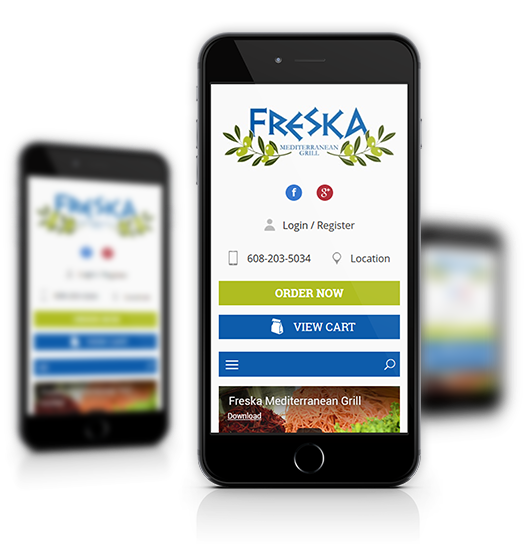 Mobile View of Freska Mediterranean Grill's Home Page