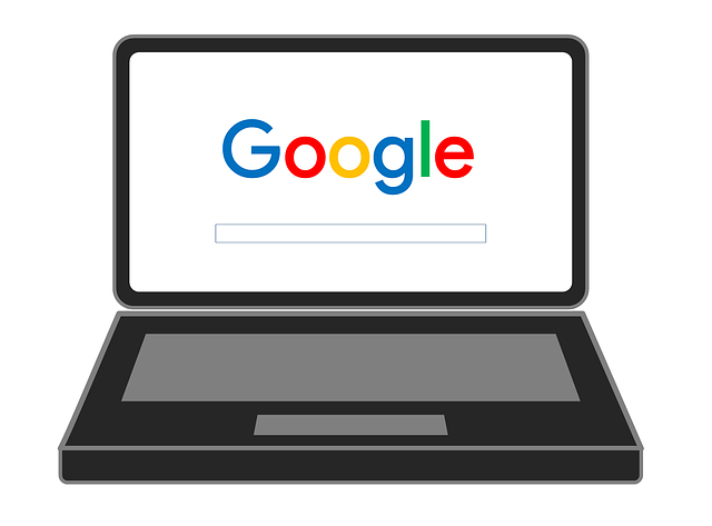 Google on a laptop screen