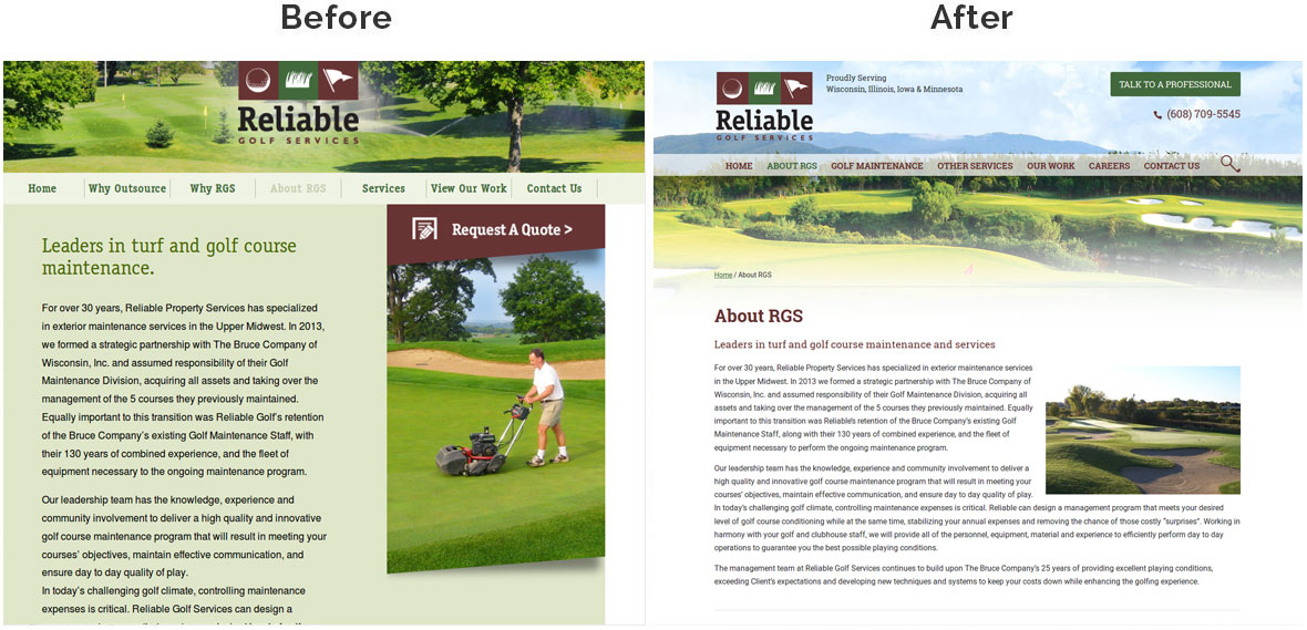 RGS Inside Page Before and After