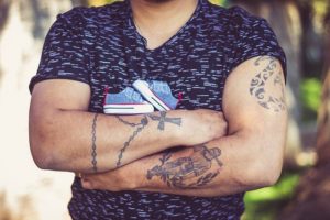 Man with strong arms