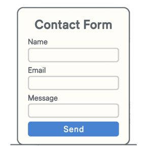 An example of a contact form on a website