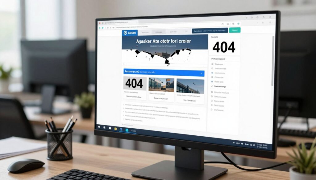 website issues broken links error messages on computer screen